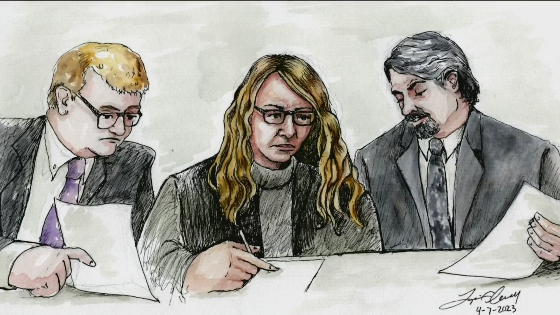 Boise resident and trial sketch artist for the Lori Vallow Daybell trial, Lisa Cheney, explains the difficult task of providing daily visuals without cameras.