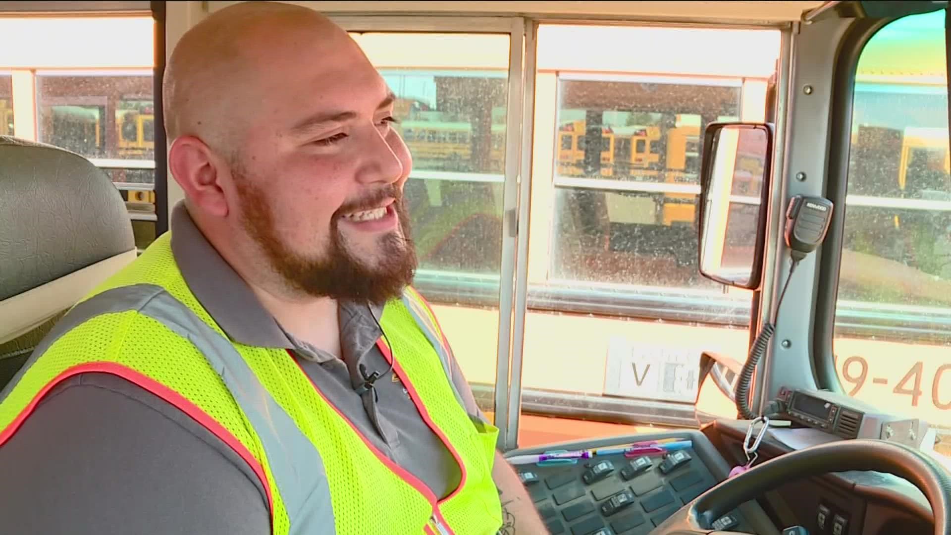Eric Jimenez says he sends the letter home to introduce himself to families, and to create a culture of kindness on his bus. He says he wants to make an impact.