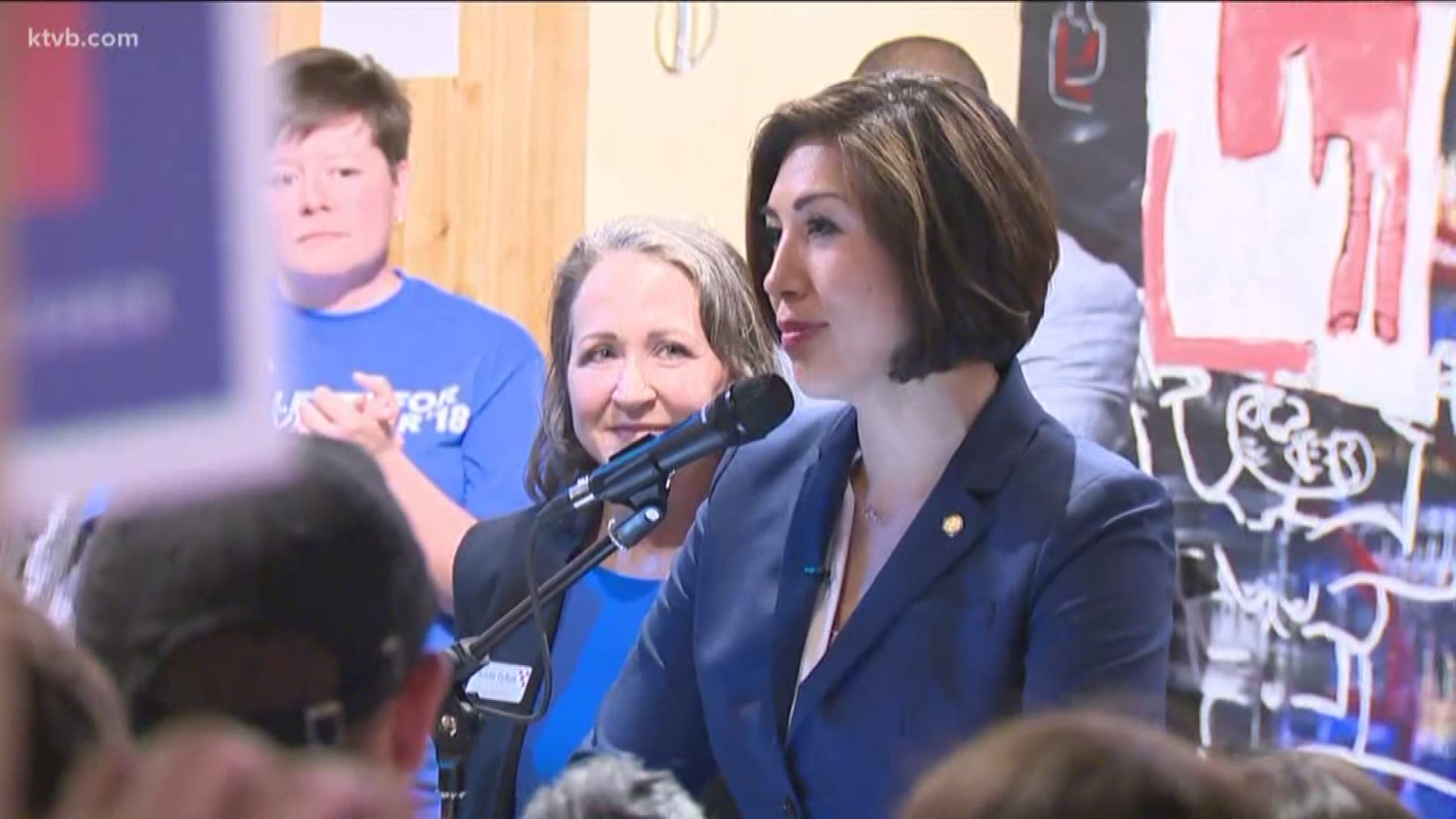 Paulette Jordan speaks ahead of winning Democratic nomination for Idaho governor.