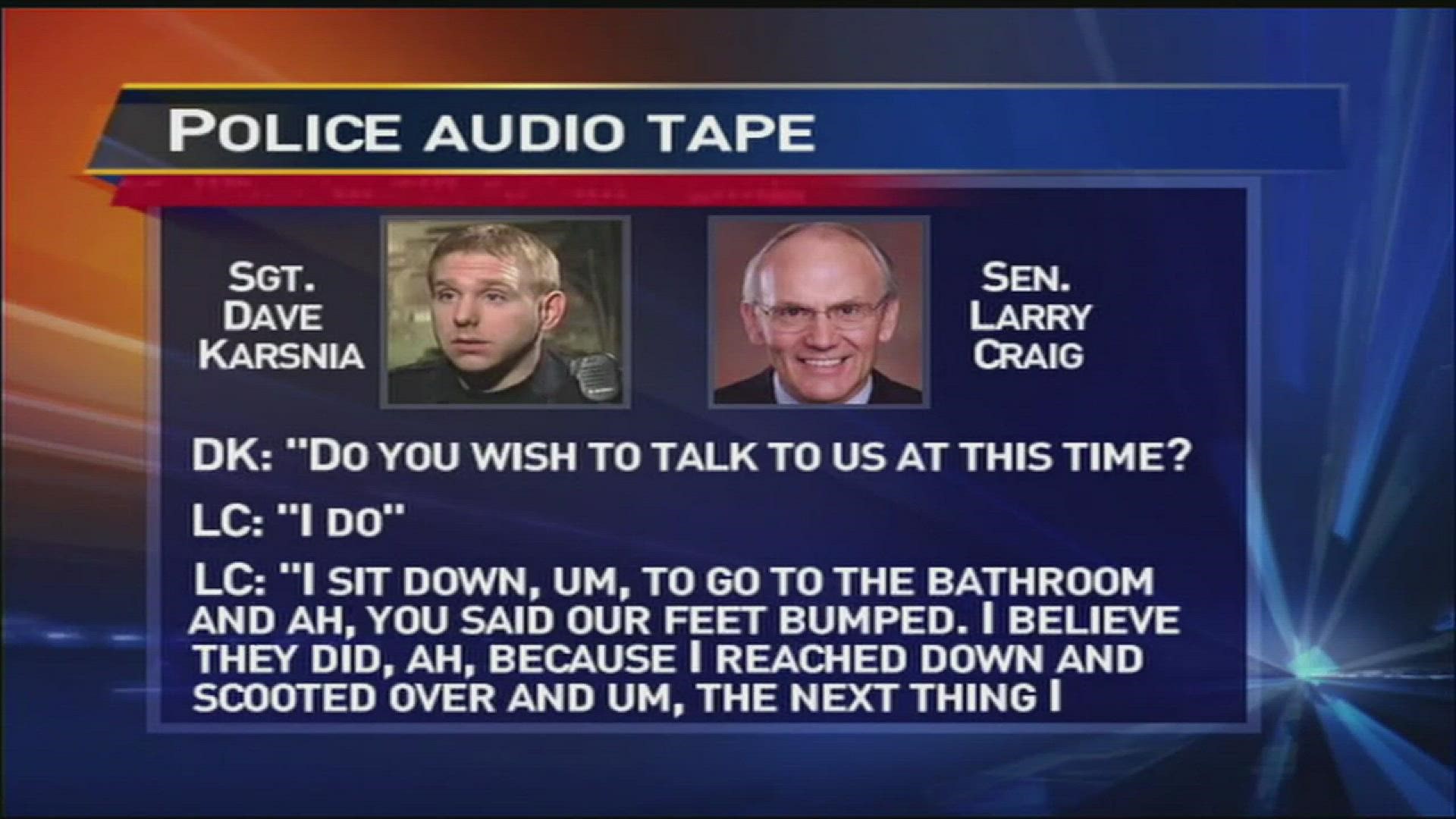 LISTEN: Officer interviews Larry Craig after bathroom incident