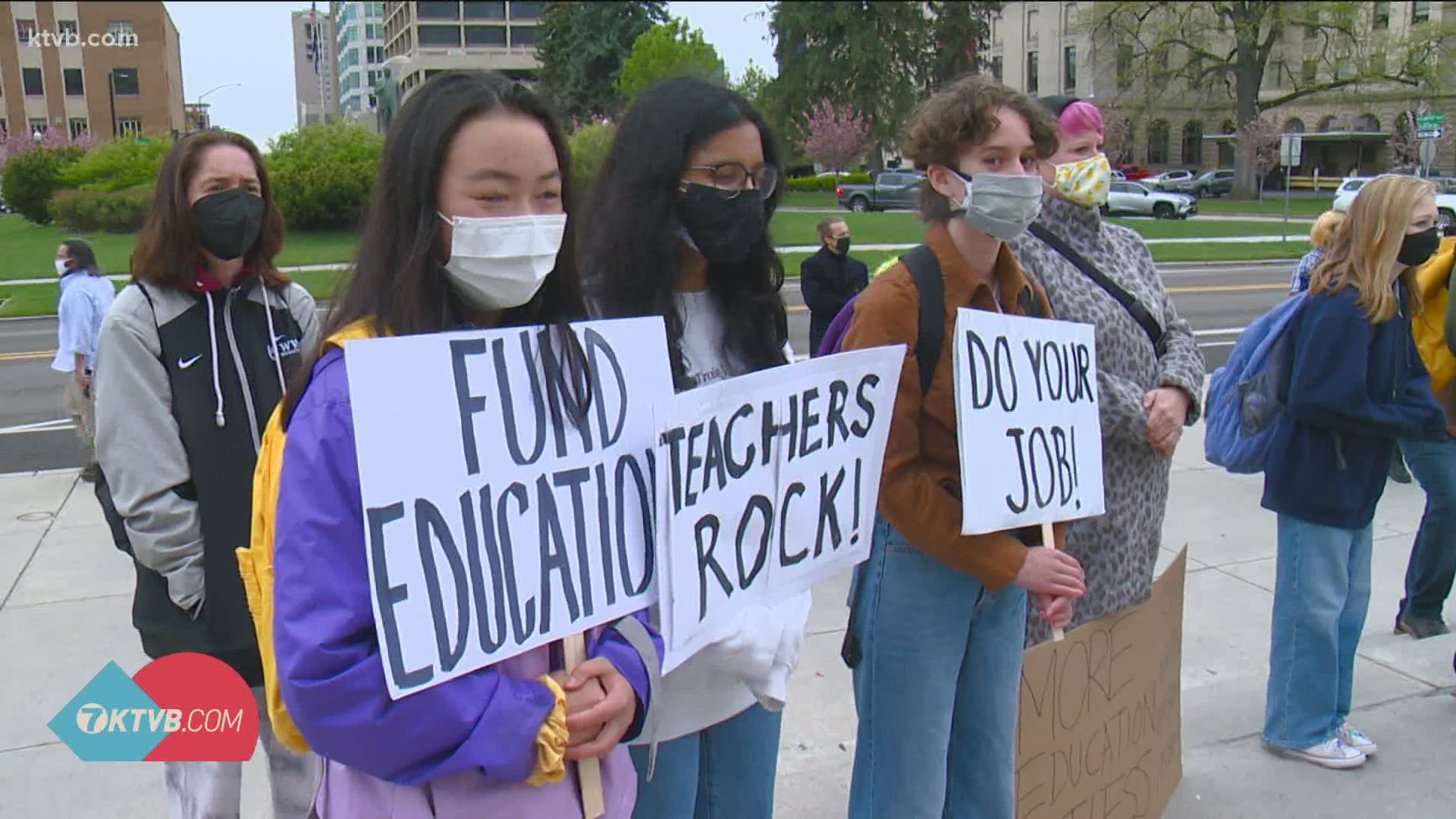 The rally was put on by the Idaho Asian-American Pacific Islander Youth Alliance on Monday.