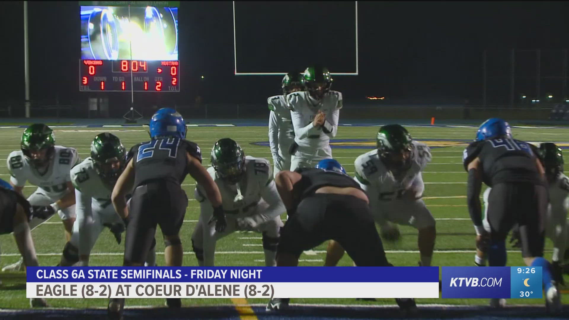 Eagle secured a spot in the 6A state championship with a 28-14 victory over Coeur d'Alene on Friday night. The Mustangs meet Rigby in the title game.