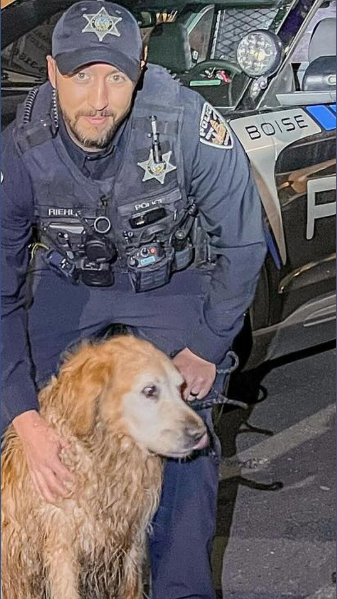 Boise police officer saves dog from irrigation canal | krem.com