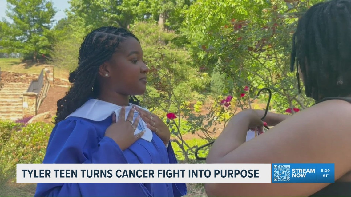 Texas teen celebrates high school graduation after surviving cancer four times