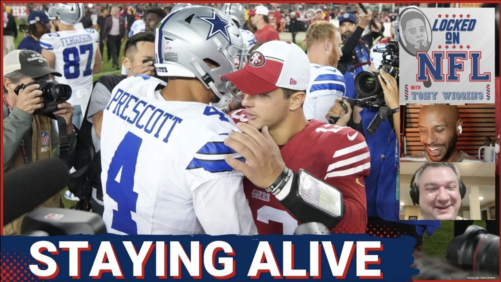 The San Francisco 49ers and Brock Purdy will square off with Dak Prescott and the Dallas Cowboys in the hopes of each team keeping their seasons afloat.