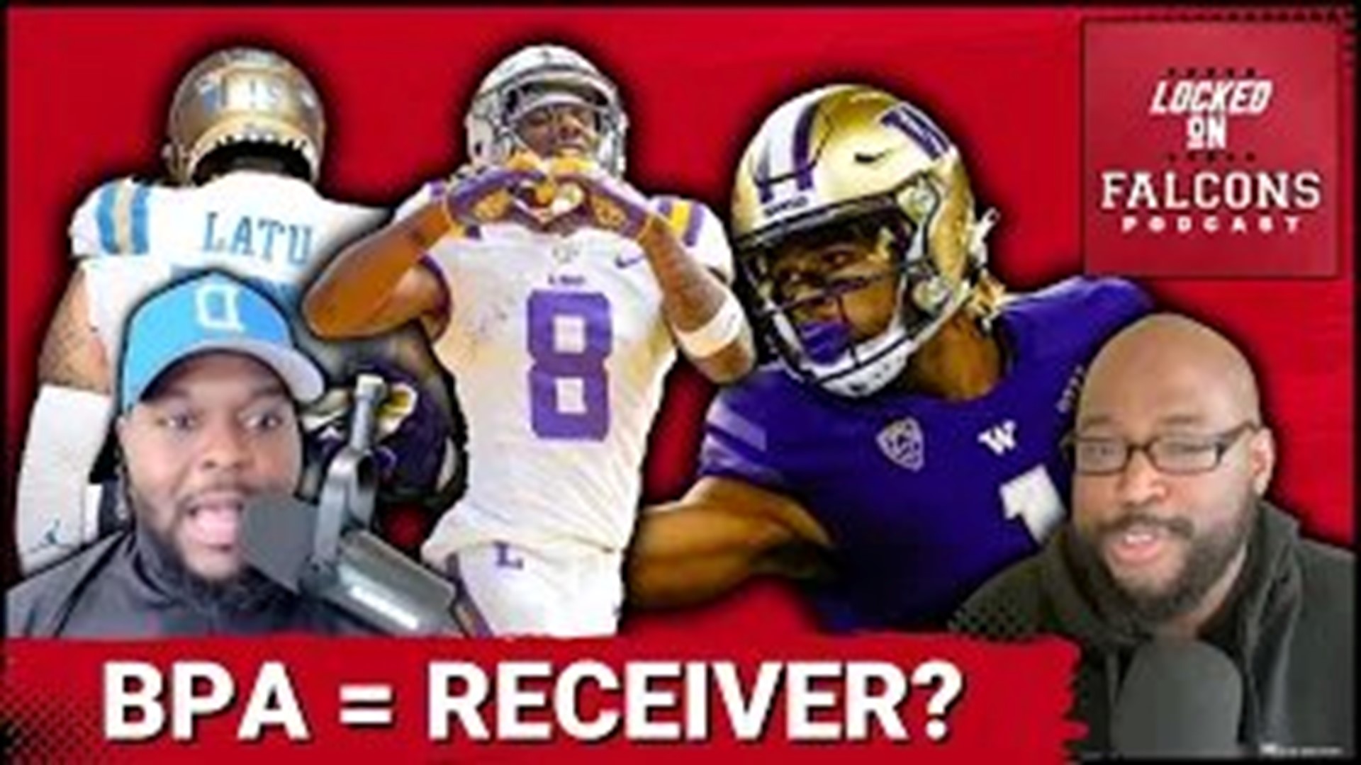 The Atlanta Falcons believe in a "best player available" draft strategy and host Aaron Freeman and guest Damian Parson discuss whether that pushes them to WR.