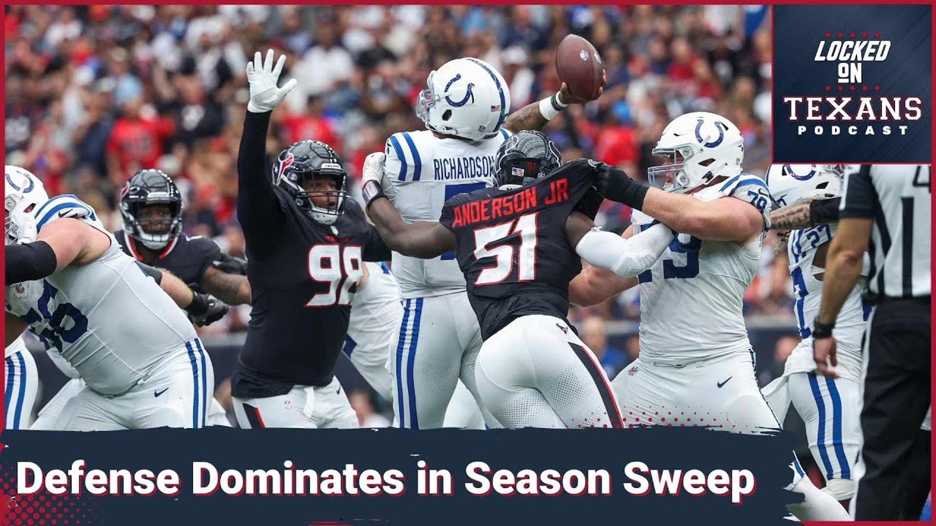 In today’s Locked On Texans Monday Recap, we break down the Texans’ impressive win over the Colts, completing a season sweep led by the defensive line.