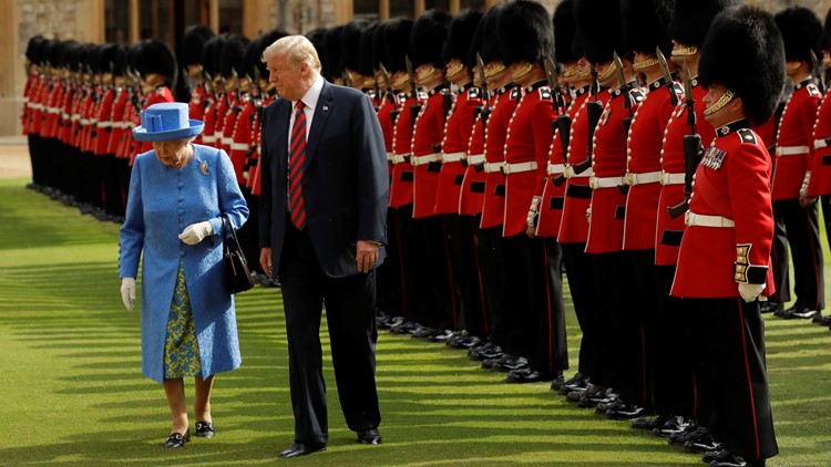 Trumps meet Queen Elizabeth II, treated to royal pomp, pageantry and tea