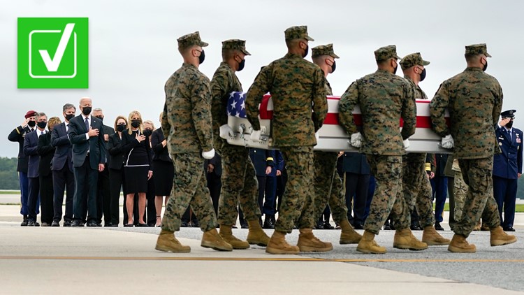 Yes, President Biden attended the dignified transfer of 13 US troops killed in Afghanistan