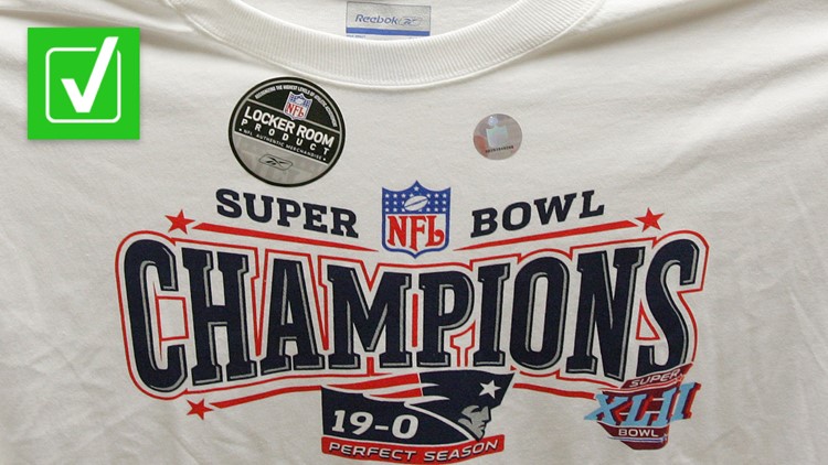 Yes, the NFL donates the losing Super Bowl team’s merchandise
