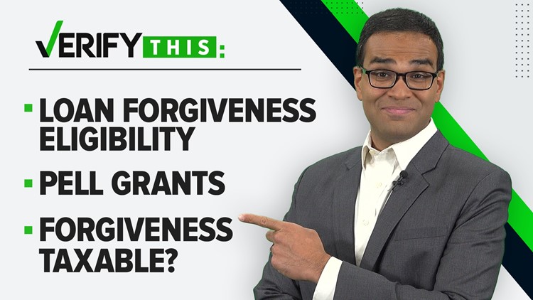 VERIFY This: Loan forgiveness eligibility and costs, Pell Grants, Parent Plus loans and forgiven debt taxed?