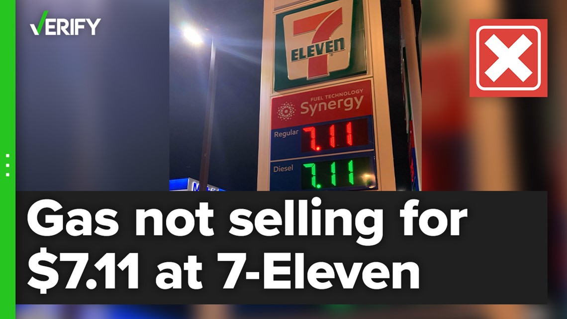 Gas is not selling for $7.11 at 7-Eleven