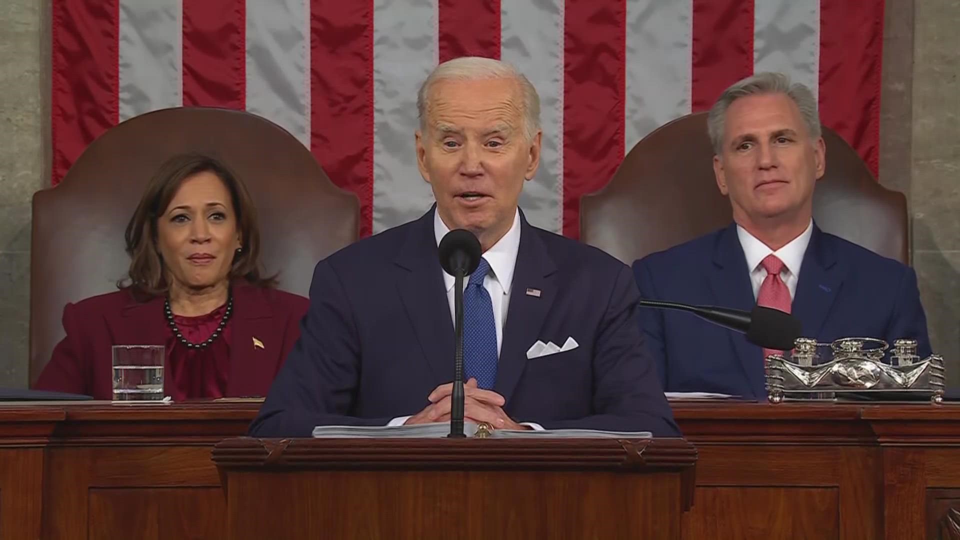 President Biden drew shouts and groans from Republicans after accusing "some" in the GOP of threatening to end Medicare and Social Security.