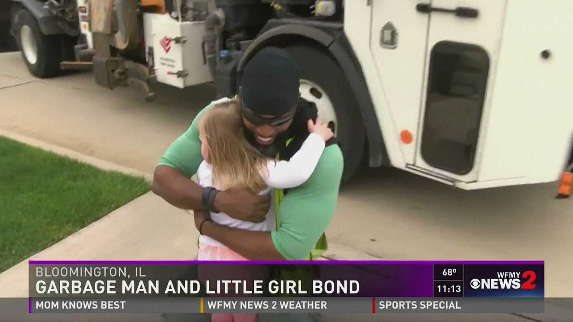 Little Girl Shares Birthday Cupcake With 'Smiley' Garbage Truck Driver