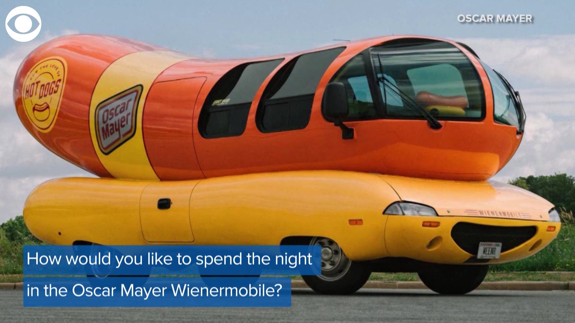 Let’s be frank, this is a story for hot dog lovers.  Would you pay to spend the night in the Oscar Mayer Wienermobile? Here’s your chance.