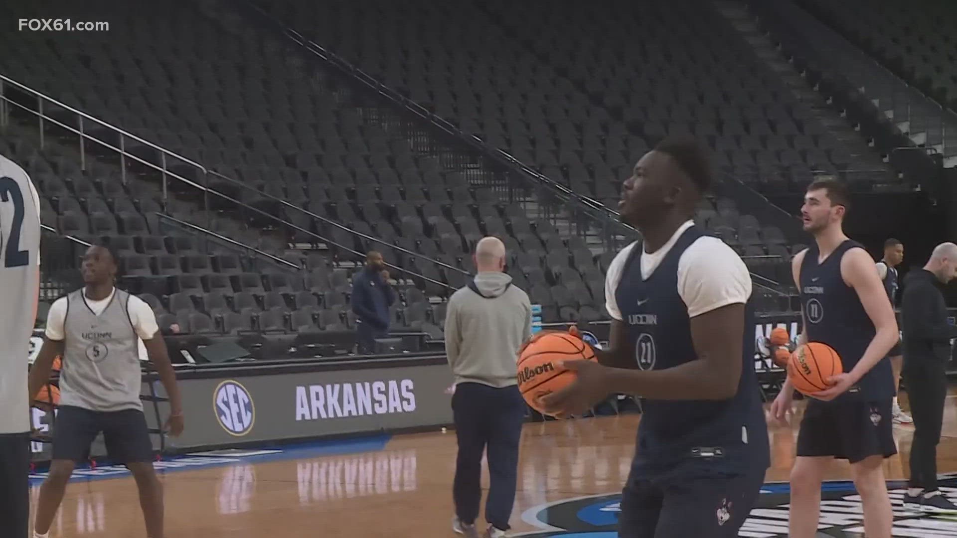 Sanogo has been the Huskies' rock in the interior leading them in rebounding and scoring in the tournament.