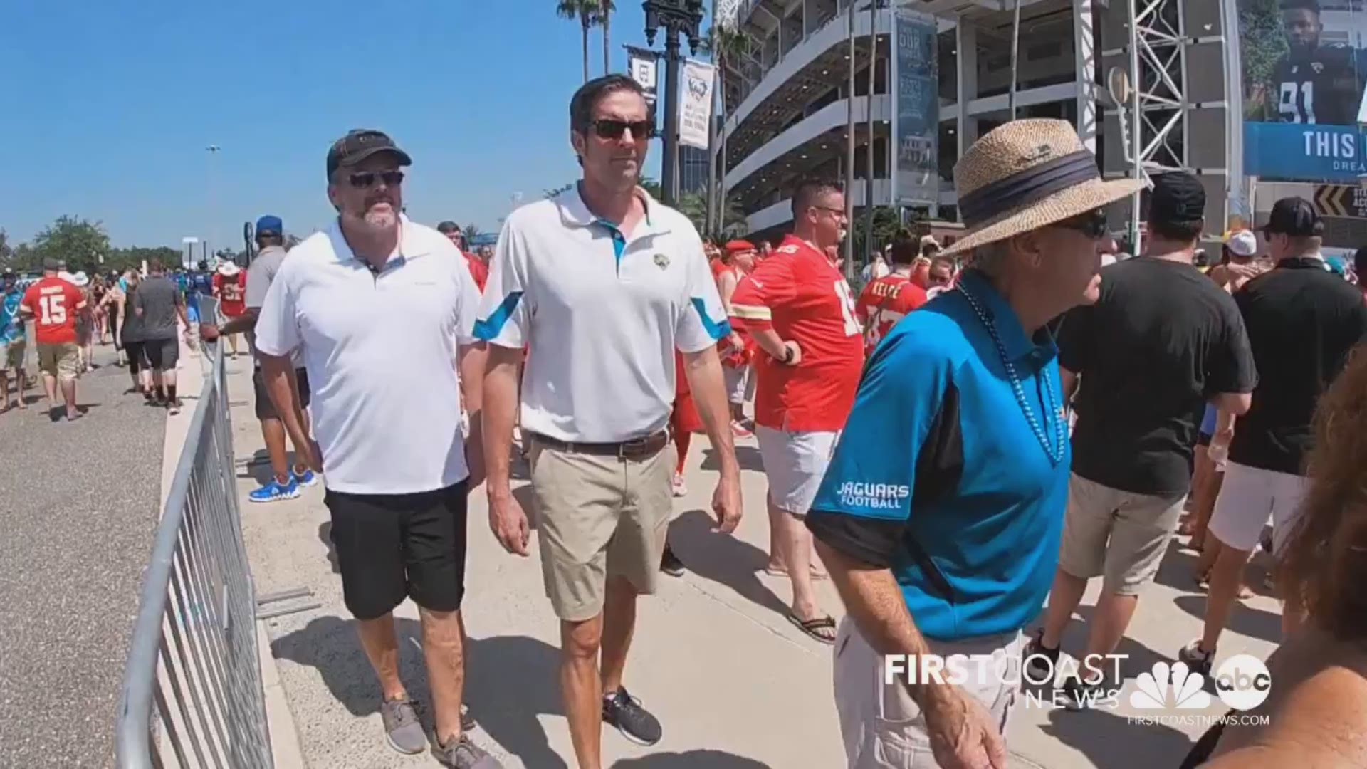 The Jacksonville Jaguars relaxed the rules Sunday at TIAA Bank Field allowing fans to bring in a sealed bottle of water due to the heat.
