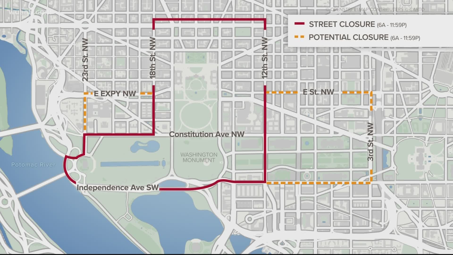 LIST Here are the expected road closures in DC for the March on Washington