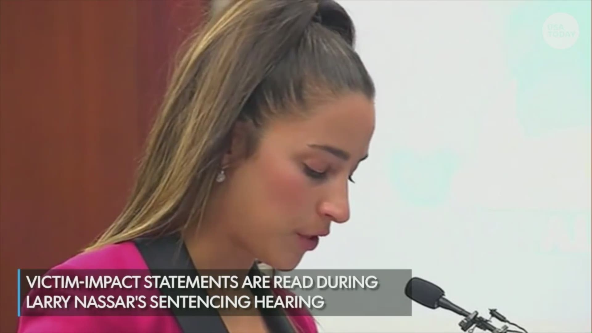 USA Gymnasts Aly Raisman and Jordyn Weiber addressed their abuser, Larry Nassar, at his sentence hearing. USA TODAY Sports