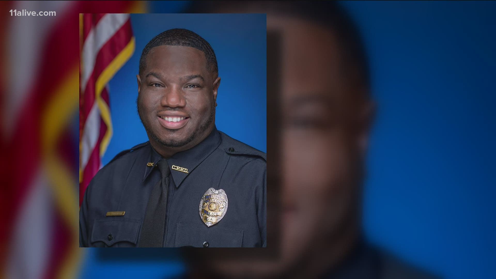 A College Park Police officer was hit by a teen driving a stolen SUV on Saturday near a metro Atlanta hotel, but said he "refused" to use his weapon on him.