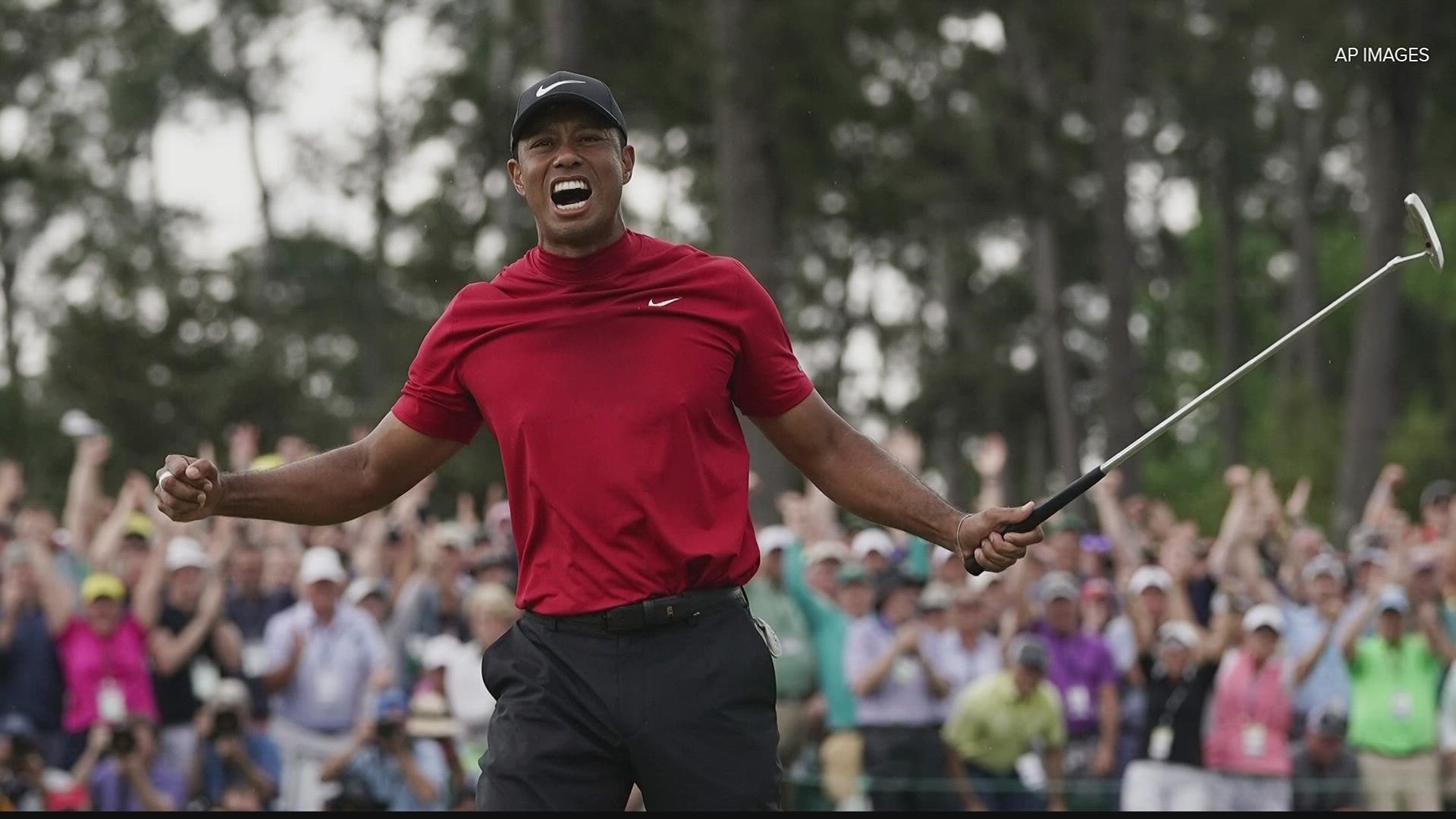 In Augusta, there were huge crowds as Tiger Woods walked the course as we all wait to see if he will play in the tournament.