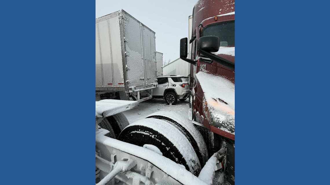 100 - car pileup in Michigan traps drivers in whiteout conditions